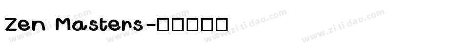 Zen Masters字体转换